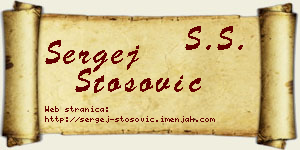 Sergej Stošović vizit kartica
